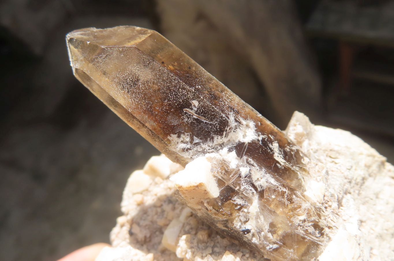 Natural Aegirine & Smokey Quartz Specimens x 2 From Malawi - Toprock Gemstones and Minerals 