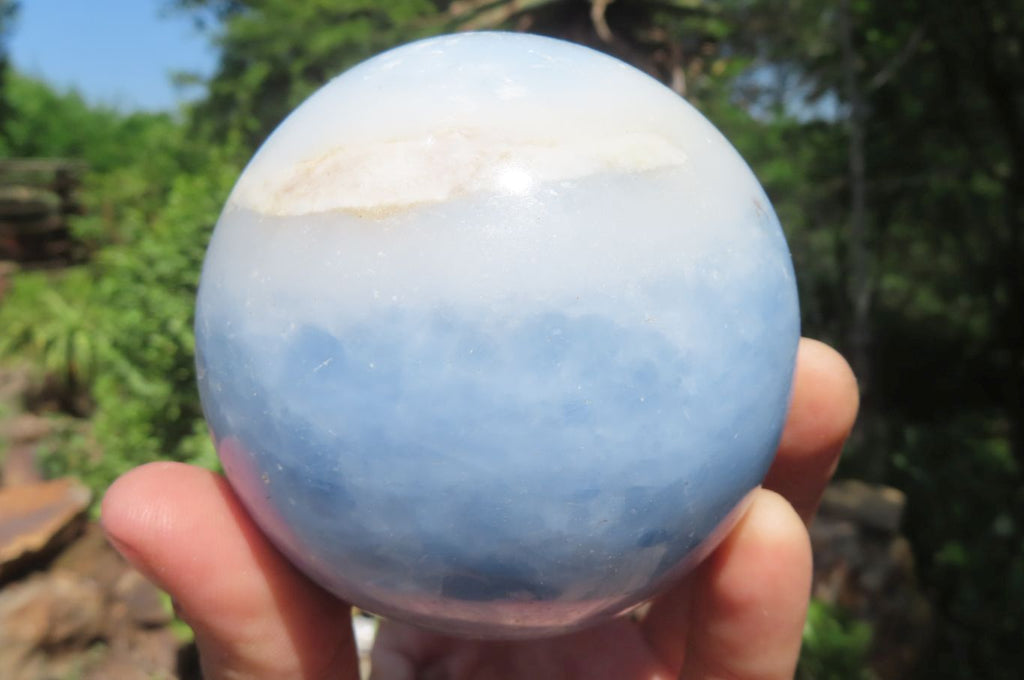 Polished Blue Calcite Spheres - Sold Per Item - From Ihadilalana, Madagascar - Toprock Gemstones and Minerals 