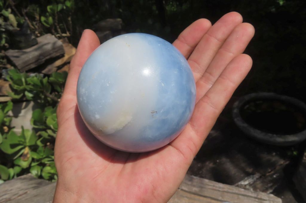 Polished Blue Calcite Spheres - Sold Per Item - From Ihadilalana, Madagascar - Toprock Gemstones and Minerals 