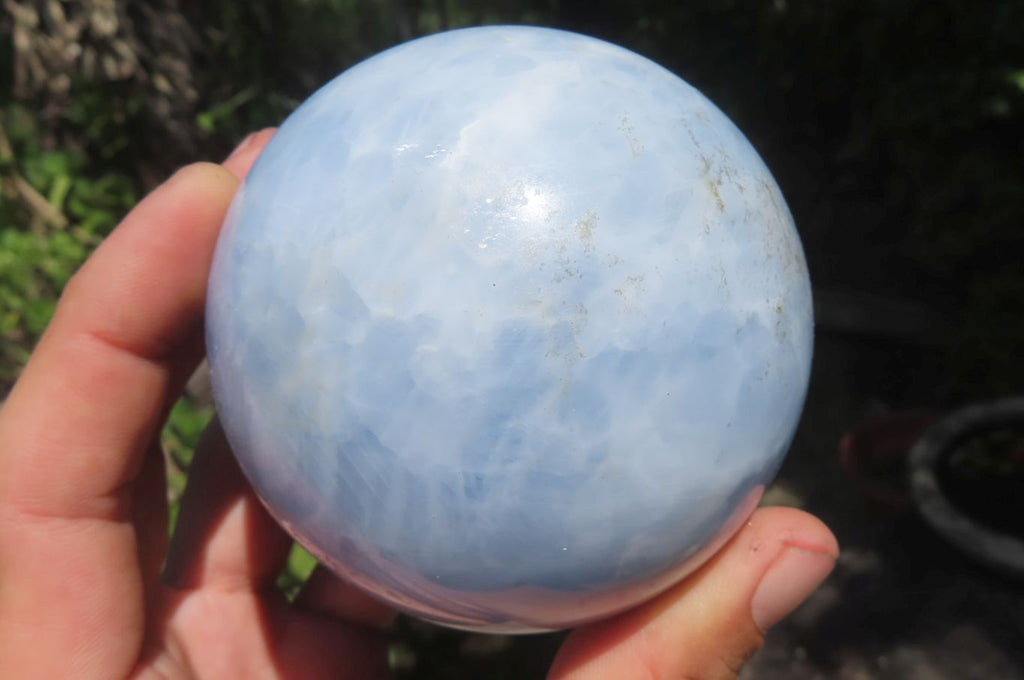 Polished Blue Calcite Spheres - Sold Per Item - From Ihadilalana, Madagascar - Toprock Gemstones and Minerals 