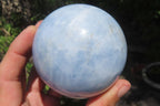 Polished Blue Calcite Spheres - Sold Per Item - From Ihadilalana, Madagascar - Toprock Gemstones and Minerals 