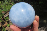 Polished Blue Calcite Spheres - Sold Per Item - From Ihadilalana, Madagascar