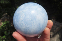 Polished Blue Calcite Spheres - Sold Per Item - From Ihadilalana, Madagascar
