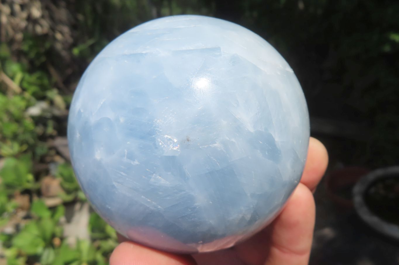 Polished Blue Calcite Spheres - Sold Per Item - From Ihadilalana, Madagascar - Toprock Gemstones and Minerals 