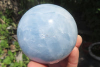 Polished Blue Calcite Spheres - Sold Per Item - From Ihadilalana, Madagascar