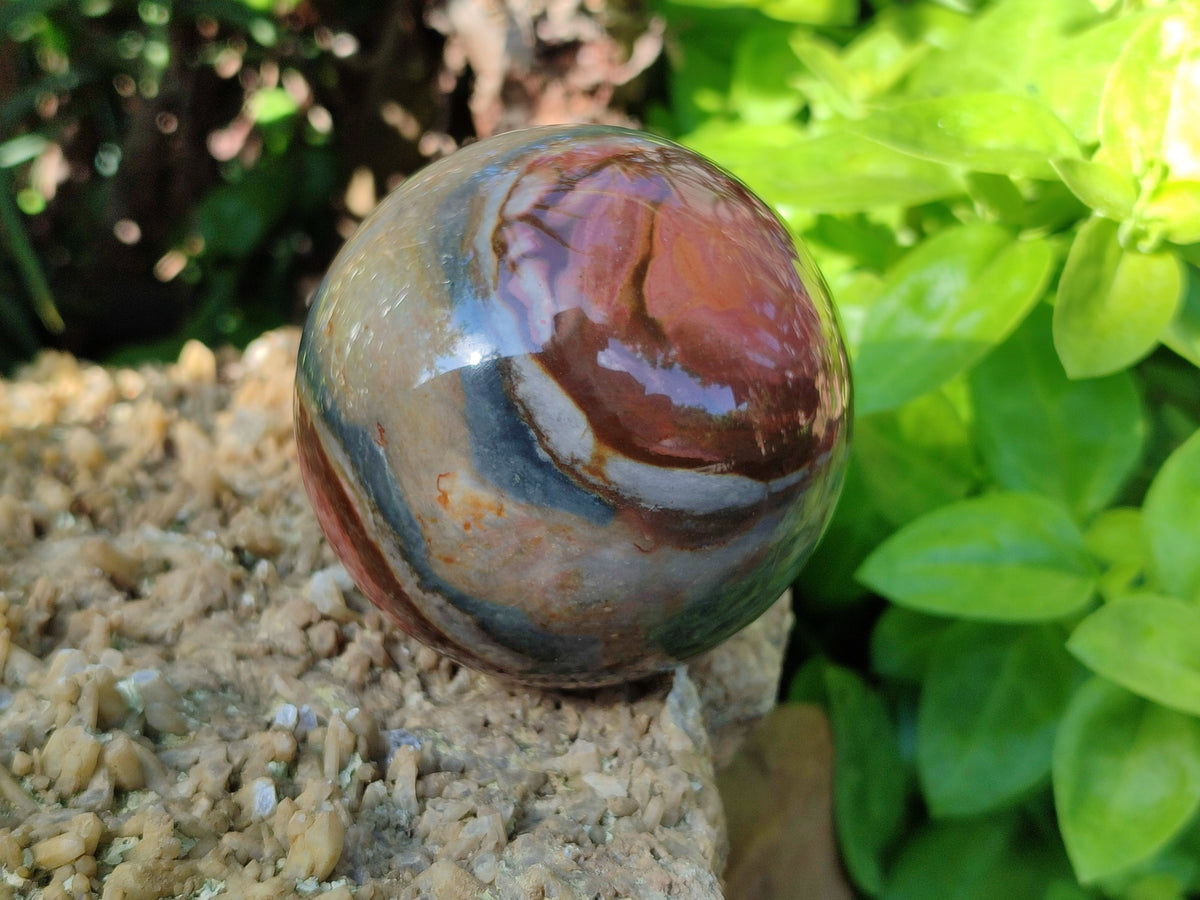 Polished Polychrome Jasper Spheres x 4 From Mahajanga, Madagascar - Toprock Gemstones and Minerals 
