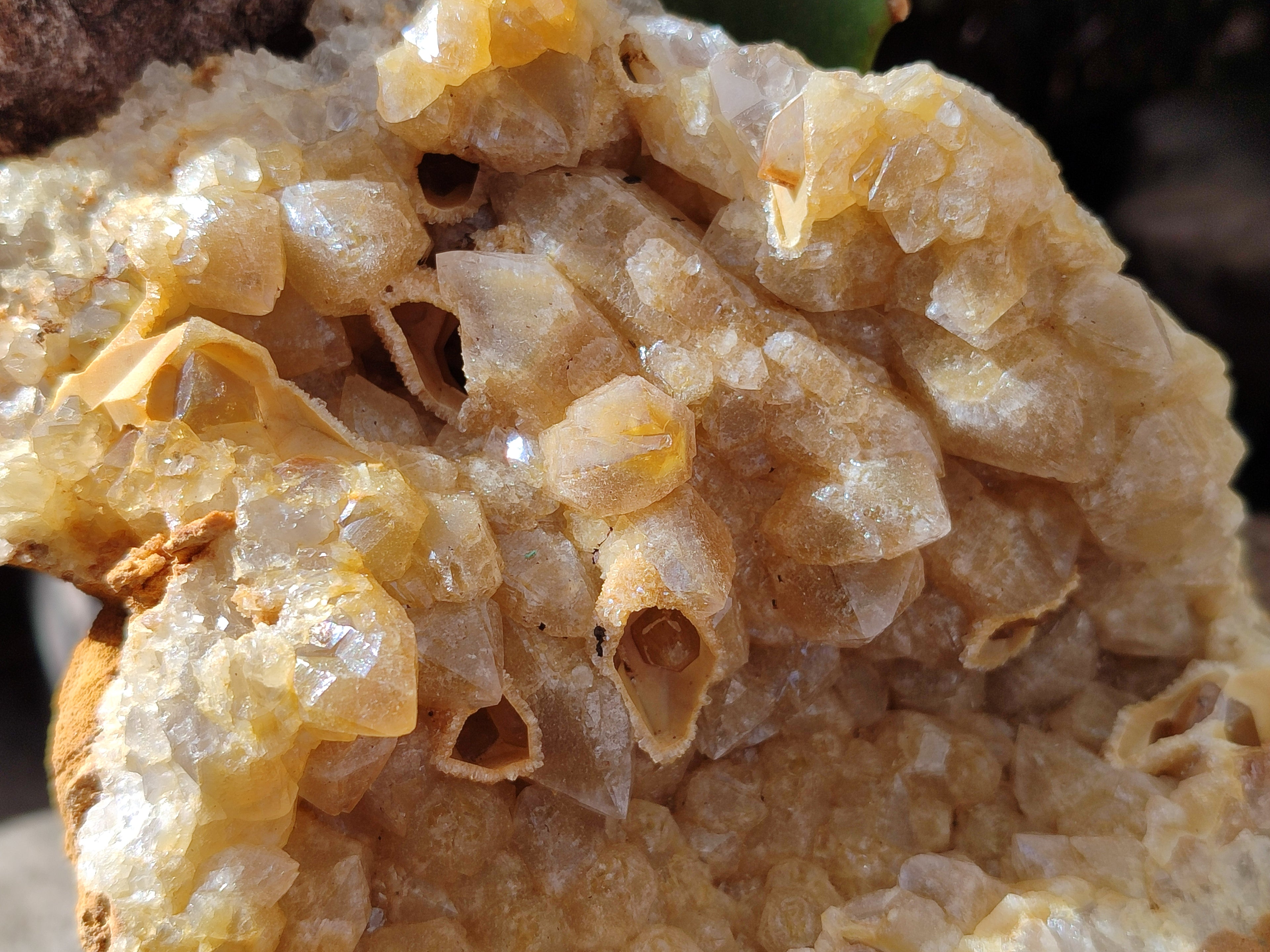 Natural Limonite Quartz Clusters x 6 From Solwezi, Zambia - Toprock Gemstones and Minerals 