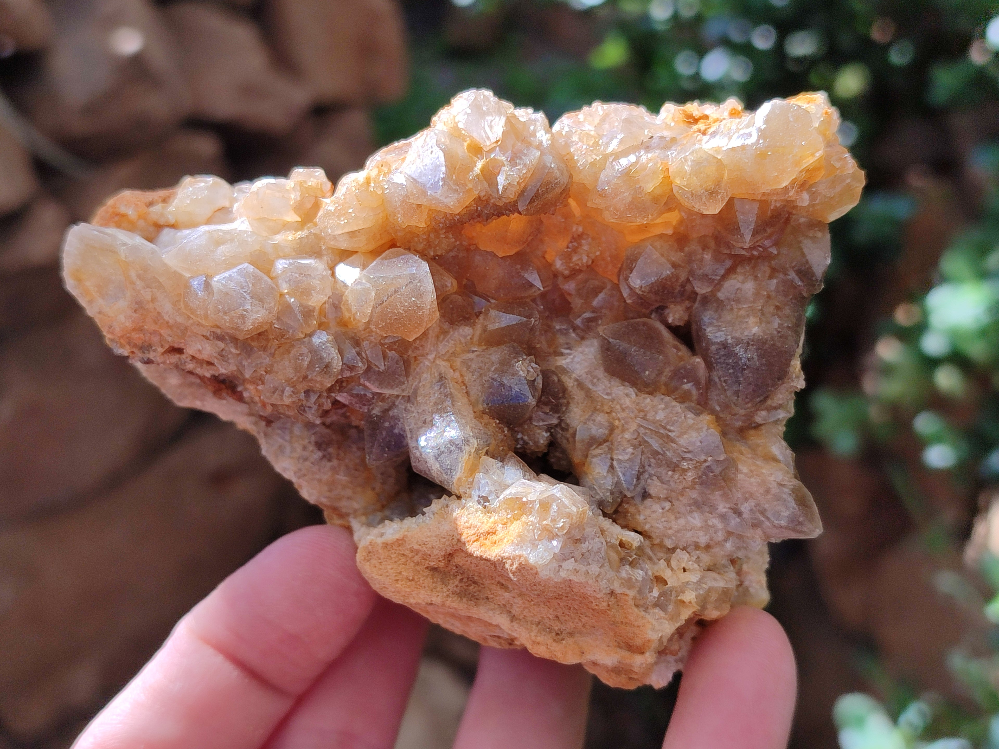 Natural Limonite Quartz Clusters x 6 From Solwezi, Zambia - Toprock Gemstones and Minerals 