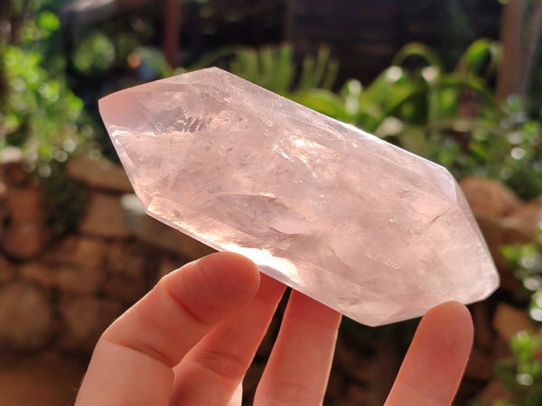 Polished Double Terminated Rose Quartz Points x 6 From Ambatondrazaka, Madagascar - Toprock Gemstones and Minerals 