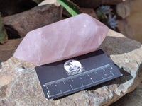 Polished Double Terminated Rose Quartz Points x 6 From Ambatondrazaka, Madagascar - Toprock Gemstones and Minerals 