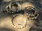 Polished Namibian Desert Picture Stone Jasper Beaded Stretch Buddha Bracelet - Sold Per Item - From Namibia - Toprock Gemstones and Minerals 