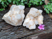 Natural Candle Quartz Clusters x 2 From Madagascar - Toprock Gemstones and Minerals 