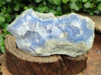 Natural Blue Lace Agate Geode Specimens x 3 From Malawi - Toprock Gemstones and Minerals 