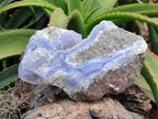 Natural Blue Lace Agate Geode Specimens x 3 From Malawi - Toprock Gemstones and Minerals 