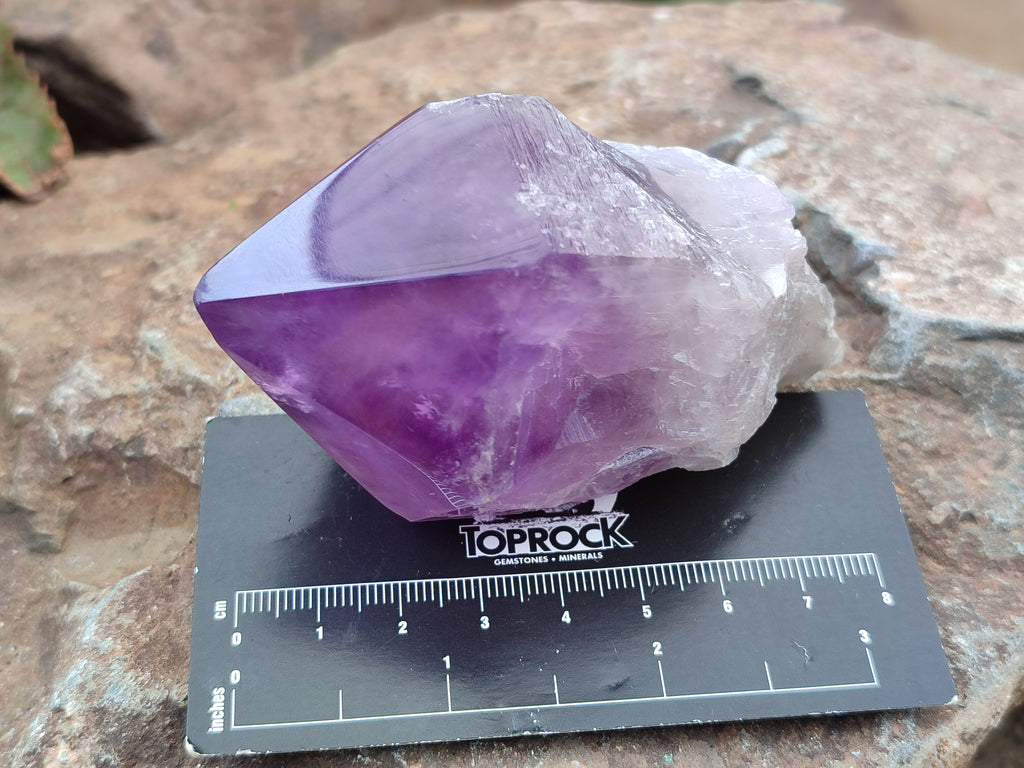 Polished Jacaranda Amethyst Crystals x 6 From Zambia - Toprock Gemstones and Minerals 