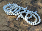Polished Lightning Strike Magnesite - Howlite Beaded Stretch Buddha Bracelet - Sold Per Item - From Zimbabwe - Toprock Gemstones and Minerals 