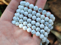 Polished Lightning Strike Magnesite - Howlite Beaded Stretch Buddha Bracelet - Sold Per Item - From Zimbabwe - Toprock Gemstones and Minerals 