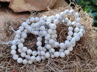 Polished Lightning Strike Magnesite - Howlite Beaded Stretch Buddha Bracelet - Sold Per Item - From Zimbabwe - Toprock Gemstones and Minerals 