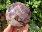 Polished Chevron Amethyst Spheres x 2 From Madagascar - Toprock Gemstones and Minerals 