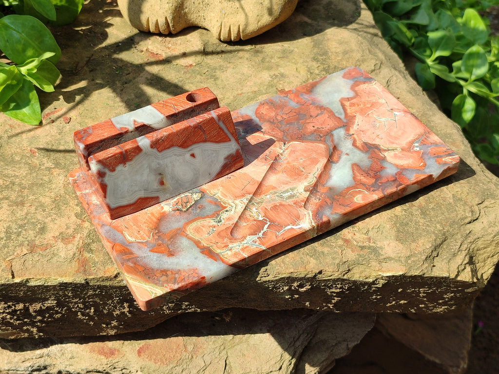 Polished Brecciated Red Jasper Desk Set - Sold Per Item - From South Africa - Toprock Gemstones and Minerals 
