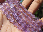 Polished Amethyst Fancy Star Shaped Beaded Necklace - Sold per Item- From Zambia - Toprock Gemstones and Minerals 