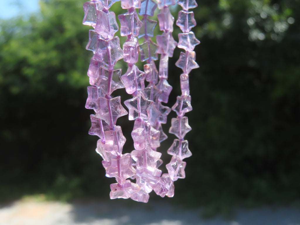 Polished Amethyst Fancy Star Shaped Beaded Necklace - Sold per Item- From Zambia - Toprock Gemstones and Minerals 