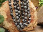 Polished Large Snowflake Obsidian Ball Shaped Beaded Necklace  - Sold per Item - From Mexico - Toprock Gemstones and Minerals 