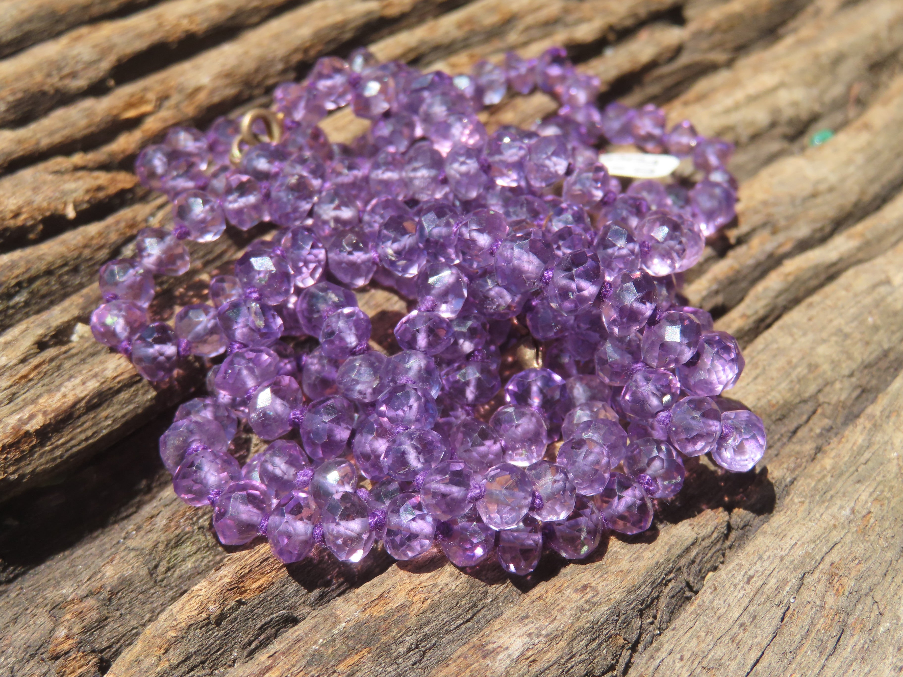 Polished Gem Amethyst Faceted Beaded Necklace - Sold per Item- From Zambia - Toprock Gemstones and Minerals 