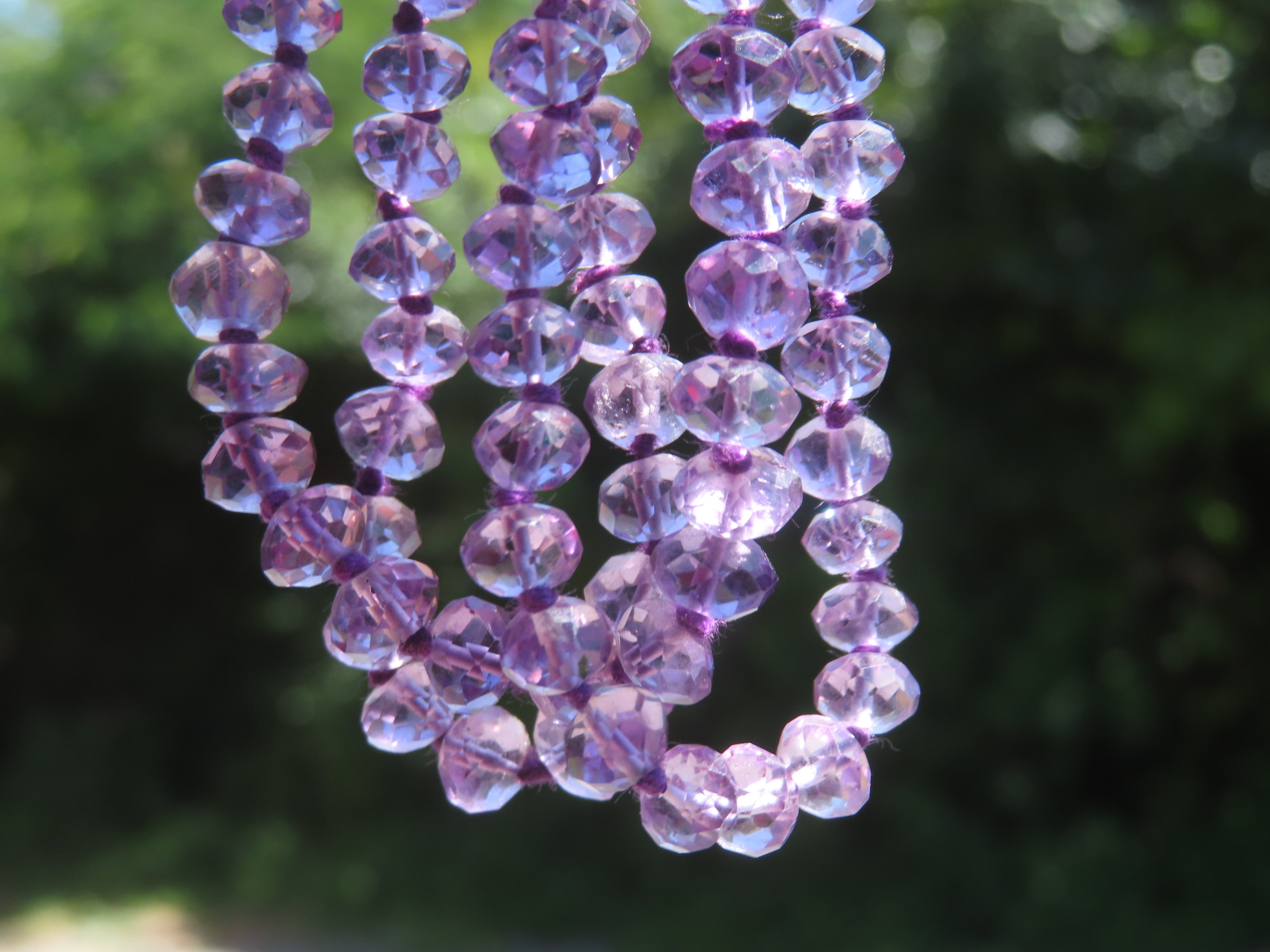 Polished Gem Amethyst Faceted Beaded Necklace - Sold per Item- From Zambia - Toprock Gemstones and Minerals 