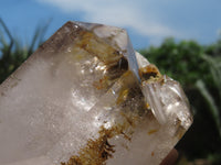 Polished Smokey Window Quartz Crystal x 1 From Madagascar - Toprock Gemstones and Minerals 