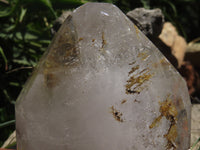 Polished Smokey Window Quartz Crystal x 1 From Madagascar - Toprock Gemstones and Minerals 