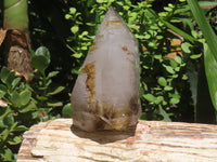 Polished Smokey Window Quartz Crystal x 1 From Madagascar - Toprock Gemstones and Minerals 