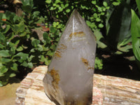 Polished Smokey Window Quartz Crystal x 1 From Madagascar - Toprock Gemstones and Minerals 