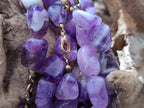 Polished Amethyst Tumble Chip Beaded Necklace - Sold per Item- From Zambia - Toprock Gemstones and Minerals 