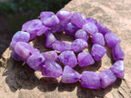 Polished Amethyst Tumble Chip Beaded Necklace - Sold per Item- From Zambia - Toprock Gemstones and Minerals 