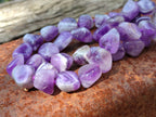 Polished Amethyst Tumble Chip Beaded Necklace - Sold per Item- From Zambia - Toprock Gemstones and Minerals 
