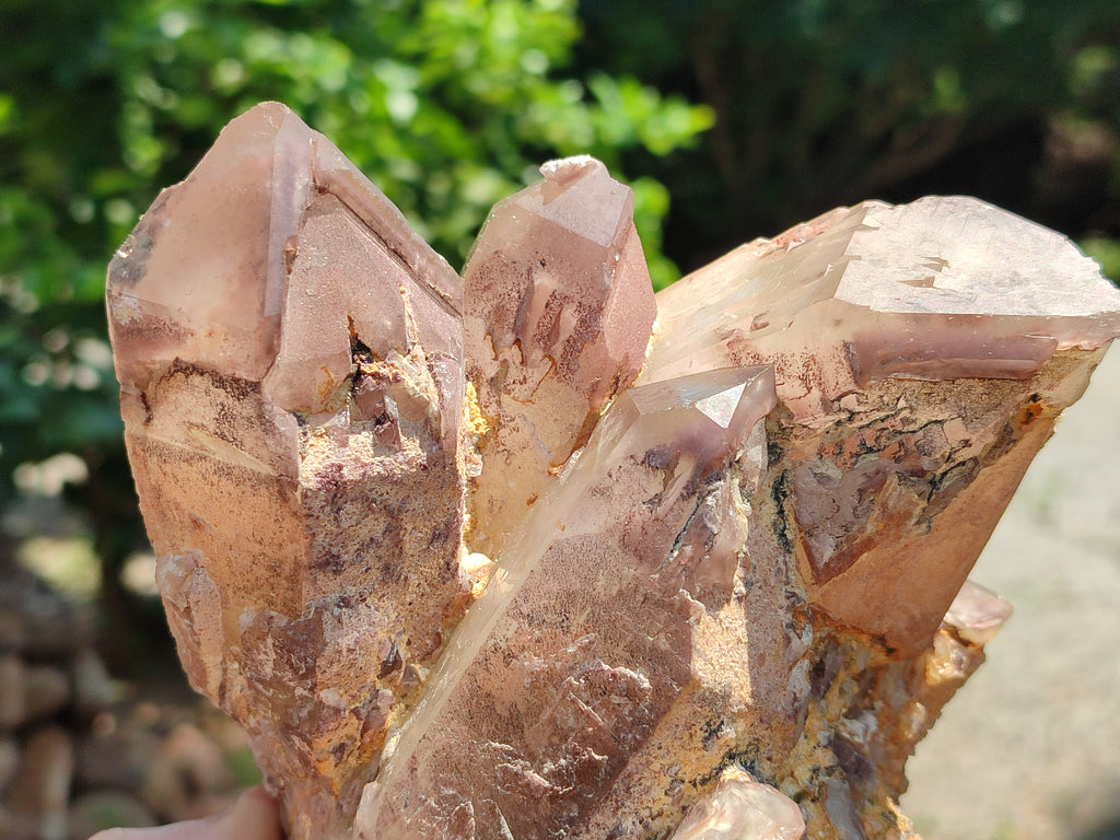 Natural Hematoid Quartz Cluster x 1 From Zimbabwe - Toprock Gemstones and Minerals 