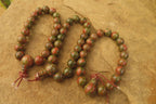 Polished Unakite Beaded Stretch Buddha Bracelet - Sold Per Item - From South Africa - Toprock Gemstones and Minerals 