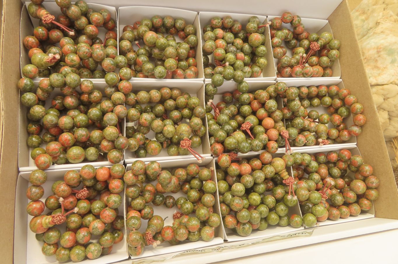 Polished Unakite Beaded Stretch Buddha Bracelet - Sold Per Item - From South Africa - Toprock Gemstones and Minerals 