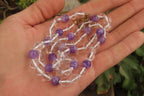 Polished Quartz & Gem Amethyst Ball Shaped Bead Necklace - Sold Per Item - From Zambia - Toprock Gemstones and Minerals 