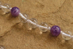 Polished Quartz & Gem Amethyst Ball Shaped Bead Necklace - Sold Per Item - From Zambia - Toprock Gemstones and Minerals 