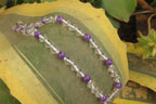 Polished Quartz & Gem Amethyst Ball Shaped Bead Necklace - Sold Per Item - From Zambia - Toprock Gemstones and Minerals 