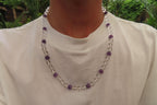 Polished Quartz & Gem Amethyst Ball Shaped Bead Necklace - Sold Per Item - From Zambia - Toprock Gemstones and Minerals 