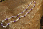Polished Quartz & Gem Amethyst Ball Shaped Bead Necklace - Sold Per Item - From Zambia - Toprock Gemstones and Minerals 
