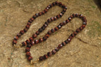 Polished Red Tigers Eye Faceted Beaded Necklace - Sold Per Item - From South Africa - Toprock Gemstones and Minerals 