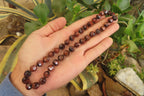 Polished Red Tigers Eye Faceted Beaded Necklace - Sold Per Item - From South Africa - Toprock Gemstones and Minerals 