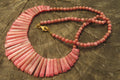 Polished Pink Rhodonite Egyptian Choker Necklace - Sold Per Item - From Madagascar - Toprock Gemstones and Minerals 