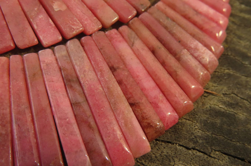 Polished Pink Rhodonite Egyptian Choker Necklace - Sold Per Item - From Madagascar - Toprock Gemstones and Minerals 
