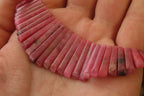 Polished Pink Rhodonite Egyptian Choker Necklace - Sold Per Item - From Madagascar - Toprock Gemstones and Minerals 