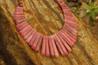 Polished Pink Rhodonite Egyptian Choker Necklace - Sold Per Item - From Madagascar - Toprock Gemstones and Minerals 